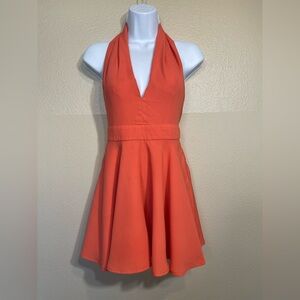 Marciano Orange Halter Romper open back